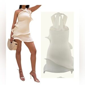 Meshki Cream Mini Dress